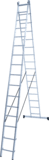 Two-section aluminum multipurpose ladder NV1220 sku 1220216