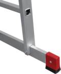 Multipurpose aluminum professional hinged rung ladder 400 mm width NV3320