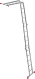 Multipurpose aluminum hinged rung ladder 340 mm width NV2320