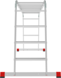 Профессиональная алюминиевая шарнирная лестница-трансформер с развальцованными ступенями, ширина 500 мм NV 3324 артикул 3324404