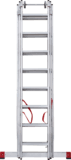 Индустриальная алюминиевая трехсекционная лестница NV5230 артикул 5230308