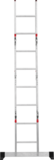 Aluminum multipurpose hinged ladder with one traverse, 340 mm width NV1329 sku 1329402