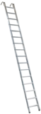 Professional aluminum ladder with hooks and flared steps NV 3215