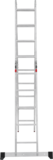 Aluminum multipurpose hinged ladder with one traverse, 340 mm width NV1329 sku 1329245