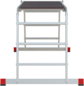 Multipurpose aluminum professional hinged rung ladder 650 mm width with platform NV3332
