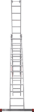 Three-section aluminum industrial multipurpose ladder NV5230 sku 5230312