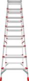 Anodised double-sided professional stepladder NV3127A sku 3127208A