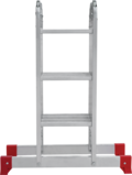 Multipurpose aluminum hinged rung ladder 340 mm width NV2320 sku 2320403