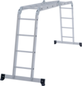Multipurpose aluminum hinged rung ladder 340 mm width NV1320 sku 1320404