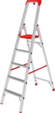 Aluminum industrial stepladder with 80 mm flanged steps and tool tray NV5115 sku 5115105