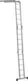 Aluminum multipurpose hinged ladder with one traverse, 340 mm width NV1329 sku 1329405