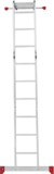 Multipurpose aluminum hinged rung ladder 340 mm width with platform NV2330 sku 2330403