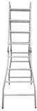 Professional aluminum multipurposed hinged increased stability ladder 500 mm width NV 3328