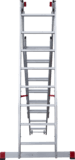 Three-section aluminum industrial multipurpose ladder NV5230 sku 5230308