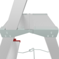 Aluminum industrial stepladder with 350×260 mm platform NV5130