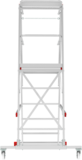 Индустриальная передвижная складная лестница-стремянка с платформой NV 5540 артикул 5540105