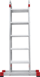 Multipurpose aluminum professional hinged rung ladder 400 mm width NV3320 sku 3320405