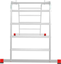 Multipurpose aluminum professional hinged rung ladder 800 mm width with 80 mm flanged steps NV3326 sku 3326404