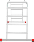 Multipurpose aluminum professional hinged rung ladder 650 mm width with 80 mm flanged steps NV3325 sku 3325404
