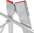 Professional mobile folding platform ladder with telescopic cross bar NV3541