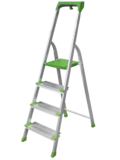Aluminum stepladder with 130 mm steps and tool tray NV2118 sku 2118104