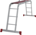 Decks for multipurpose rung ladders
