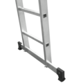 Алюминиевая четырёхсекционная шарнирная лестница-транформер с помостом, ширина 400 мм NV 1332 артикул 1332245