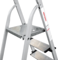 Steel stepladder with 130 mm aluminum steps and tool tray NV1138