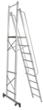 Movable folding stepladder with 450×450 mm platform and handrails NV 1540 sku 1540109