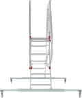 Industrial mobile double-sided scaffold ladder with platform NV5520 sku 5520206
