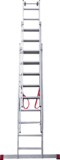 Three-section aluminum industrial multipurpose ladder NV5230 sku 5230309