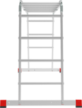 Профессиональная алюминиевая шарнирная лестница-трансформер с развальцованными ступенями, ширина 500 мм NV 3324 артикул 3324234