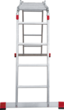 Multipurpose aluminum professional hinged rung ladder 400 mm width NV3320