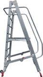 Folding mobile ladder with platform NV 8000055