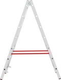 Aluminum double-sided industrial rung ladder with 30×30 mm rungs NV5123