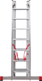 Three-section aluminum professional multipurpose ladder NV3230 sku 3230307