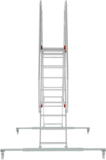 Industrial mobile double-sided scaffold ladder with platform NV5520 sku 5520209
