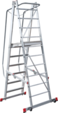 Folding mobile ladder with platform NV 8000043