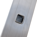 Индустриальная алюминиевая приставная лестница с зацепами и поручнями NV5216