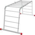 Профессиональная алюминиевая шарнирная лестница-трансформер, ширина 800 мм NV 3323 артикул 3323404
