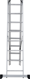 Three-section aluminum multipurpose ladder NV1230 sku 1230308
