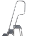 Professional working platform with wide steps and handrail NV 3711