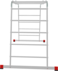 Профессиональная алюминиевая шарнирная лестница-трансформер с развальцованными ступенями, ширина 800 мм NV 3326 артикул 3326245
