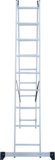 Two-section aluminum multipurpose ladder NV1220 sku 1220209