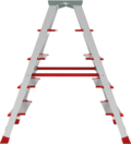Anodised double-sided professional stepladder NV3127A