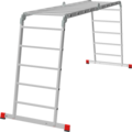 Профессиональная алюминиевая шарнирная лестница-трансформер, ширина 650 мм NV 3322 артикул 3322405