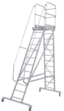 Industrial mobile scaffold ladder with platform NV5510 sku 5510114