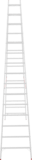 Aluminum double-sided industrial rung ladder with 30×30 mm rungs NV5123 sku 5123215