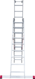 Three-section aluminum industrial multipurpose ladder NV5230 sku 5230309