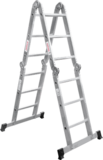 Aluminum multipurpose hinged ladder 400 mm width NV1322